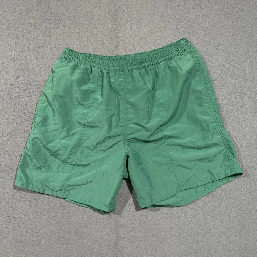 Woolrich Swim Trunks Mens Medium Grass Green Nylon Mesh Lined Vintage Shorts
